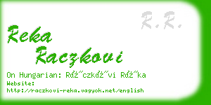 reka raczkovi business card